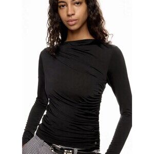 Anine Bing Bray long-sleeve top in Black Size XS